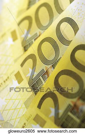 Close-up of two hundred Euro banknotes View Large Photo Image Stock Photography - Close-up of two hundred Euro banknotes. Fotosearch