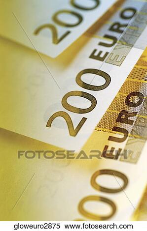Close-up of two hundred Euro banknotes View Large Photo Image Stock Photography - Close-up of two hundred Euro banknotes. Fotosearch