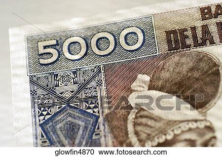 Corner of one 5000 bank note, close-up View Large Photo Image Stock Image - Corner of one 5000 bank note, close-up. Fotosearch