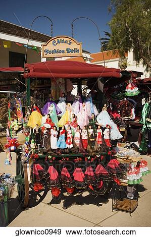 Dolls on display at a market, San Diego Old Town Market, San Diego, California, USA View Large Photo Image Stock Photo - Dolls on display at a market, San Diego Old Town Market, San Diego, California, USA. Fotosearch