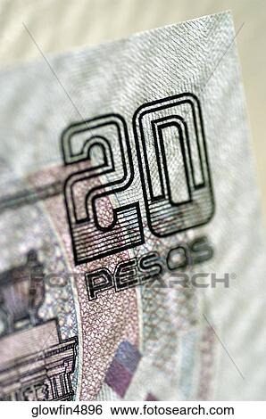 Extreme close-up of Mexican 20 Pesos bank note View Large Photo Image Stock Photograph - Extreme close-up of Mexican 20 Pesos bank note. Fotosearch