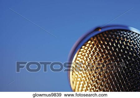 Extreme close-up of microphone View Large Photo Image Stock Photo - Extreme close-up of microphone. Fotosearch