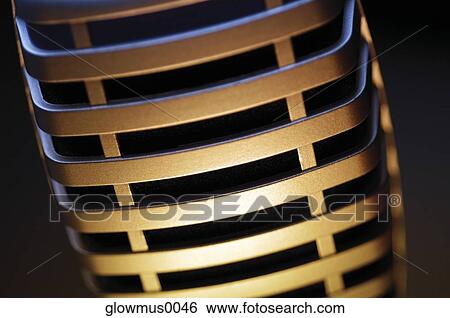 Extreme close-up of microphone View Large Photo Image Stock Photograph - Extreme close-up of microphone. Fotosearch