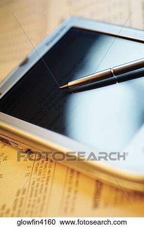 Stock Image - Extreme close-up of PDA. Fotosearch