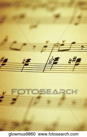 Extreme close-up of sheet music View Large Photo Image Stock Image - Extreme close-up of sheet music. Fotosearch