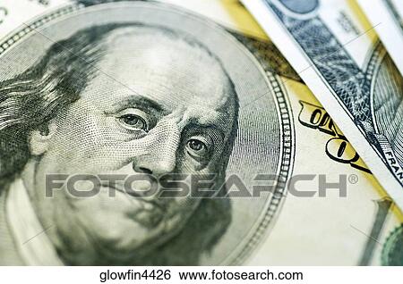 Extreme close-up of United States one hundred dollar bill View Large Photo Image Stock Photograph - Extreme close-up of United States one hundred dollar bill. Fotosearch