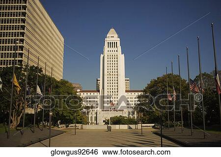 Facade of a building, City Hall, Los Angeles, California, USA View Large Photo Image Stock Photograph - Facade of a building, City Hall, Los Angeles, California, USA. Fotosearch