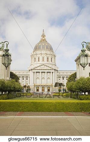 Stock Photography - Facade of a building, City Hall, San Francisco, California, USA. Fotosearch