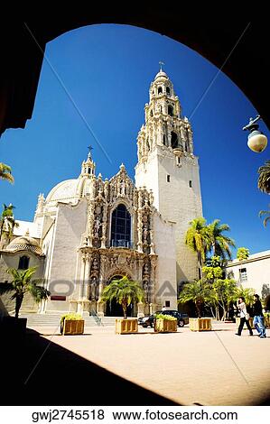 Facade of a Spanish style building, San Diego, California, USA View Large Photo Image Stock Photo - Facade of a Spanish style building, San Diego, California, USA. Fotosearch