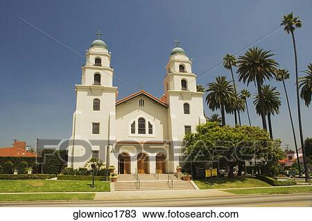 Facade of a Spanish style church, Los Angeles, California, USA View Large Photo Image Stock Image - Facade of a Spanish style church, Los Angeles, California, USA. Fotosearch