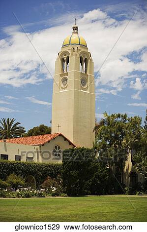 Stock Photo - Facade of the a school, Bishop's School, La Jolla, San Diego, California, USA. Fotosearch