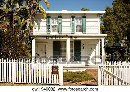Facade of The Derby-Pendleton House, Old Town San Diego, California, USA View Large Photo Image Stock Image - Facade of The Derby-Pendleton House, Old Town San Diego, California, USA. Fotosearch