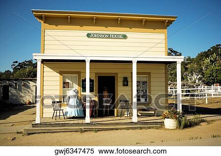 Stock Photography - Facade of the Johnson House in Old Town San Diego, San Diego, California, USA. Fotosearch