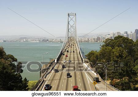 Stock Image - High angle view of a bridge, Golden Gate Bridge, San Francisco, California, USA. Fotosearch