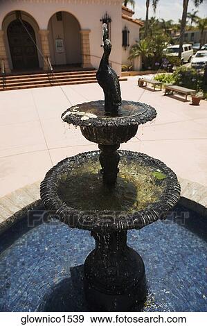 High angle view of a fountain outside a building, La Jolla, San Diego, California, USA View Large Photo Image Stock Photo - High angle view of a fountain outside a building, La Jolla, San Diego, California, USA. Fotosearch