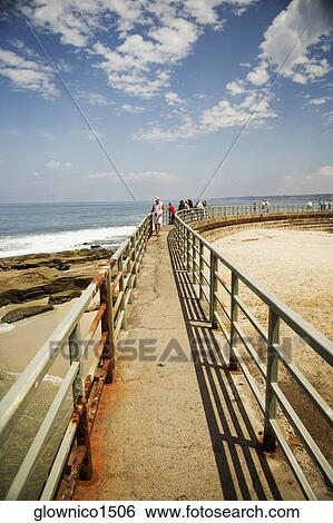 High angle view of a path, La Jolla reefs, San Diego, California, USA View Large Photo Image Stock Photograph - High angle view of a path, La Jolla reefs, San Diego, California, USA. Fotosearch