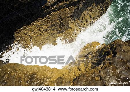 High angle view of an inlet in the Coronado Reefs, San Diego, California, USA View Large Photo Image Picture - High angle view of an inlet in the Coronado Reefs, San Diego, California, USA. Fotosearch