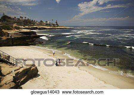 High angle view of people on the beach, La Jolla Reefs, San Diego, California, USA View Large Photo Image Stock Image - High angle view of people on the beach, La Jolla Reefs, San Diego, California, USA. Fotosearch