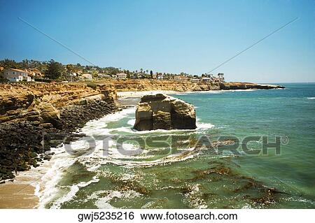 Stock Photograph - High angle view of the Coronado Reefs, San Diego, California, USA. Fotosearch