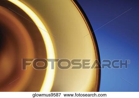 High angle view of trumpet bell, close-up View Large Photo Image Stock Photo - High angle view of trumpet bell, close-up. Fotosearch