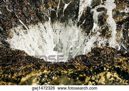 High angle view of water flowing over a rock formation, La Jolla Reefs, San Diego Bay, California, USA View Large Photo Image Stock Photograph - High angle view of water flowing over a rock formation, La Jolla Reefs, San Diego Bay, California, USA. Fotosearch
