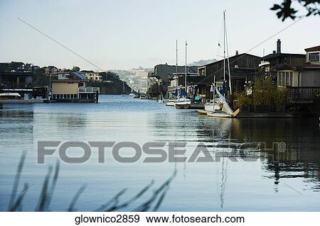 High angle view of yachts in Sausalito, California, USA View Large Photo Image Stock Photo - High angle view of yachts in Sausalito, California, USA. Fotosearch
