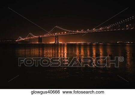 Illuminated bridge at night, Golden Gate Bridge, San Francisco, California, USA View Large Photo Image Stock Photograph - Illuminated bridge at night, Golden Gate Bridge, San Francisco, California, USA. Fotosearch