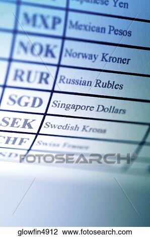 List of international currencies, close-up View Large Photo Image Stock Image - List of international currencies, close-up. Fotosearch