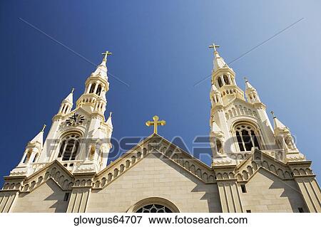Low angle view of a church, San Francisco, California, USA View Large Photo Image Stock Photo - Low angle view of a church, San Francisco, California, USA. Fotosearch