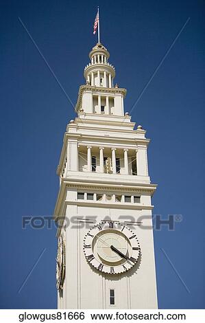 Stock Photograph - Low angle view of a clock tower, San Francisco, California, USA. Fotosearch