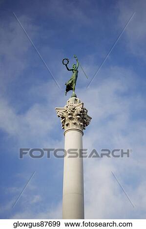 Stock Photo - Low angle view of a column, Union Square, San Francisco, California, USA. Fotosearch