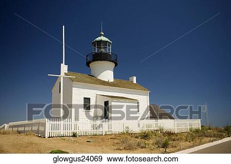Low angle view of a lighthouse, Point Loma Lighthouse, Cabrillo National Monument, California, USA View Large Photo Image Stock Photo - Low angle view of a lighthouse, Point Loma Lighthouse, Cabrillo National Monument, California, USA. Fotosearch