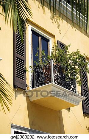 Low angle view of ornate balconies on a building, Los Angeles, California, USA View Large Photo Image Stock Image - Low angle view of ornate balconies on a building, Los Angeles, California, USA. Fotosearch