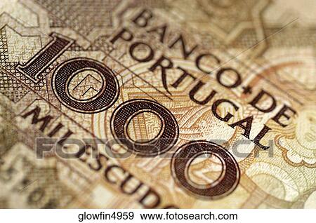 One 1000 Portuguese bank note, extreme close-up View Large Photo Image Stock Photo - One 1000 Portuguese bank note, extreme close-up. Fotosearch
