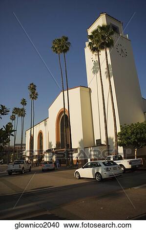 Palm trees outside a station, Union Station, Los Angeles, California, USA View Large Photo Image Stock Image - Palm trees outside a station, Union Station, Los Angeles, California, USA. Fotosearch