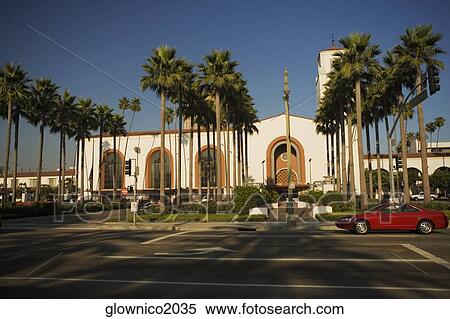 Palm trees outside a station, Union Station, Los Angeles, California, USA View Large Photo Image Stock Photography - Palm trees outside a station, Union Station, Los Angeles, California, USA. Fotosearch