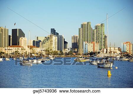 Panoramic view of a cityscape, San Diego Bay, San Diego, California, USA View Large Photo Image Stock Photograph - Panoramic view of a cityscape, San Diego Bay, San Diego, California, USA. Fotosearch