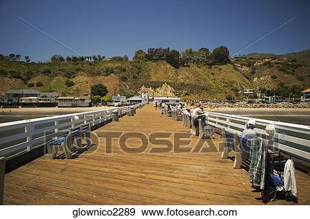 Panoramic view of a pier, Malibu, California, USA View Large Photo Image Stock Photo - Panoramic view of a pier, Malibu, California, USA. Fotosearch