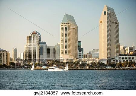 Panoramic view of downtown San Diego from Coronado Island, San Diego, California, USA View Large Photo Image Stock Photo - Panoramic view of downtown San Diego from Coronado Island, San Diego, California, USA. Fotosearch