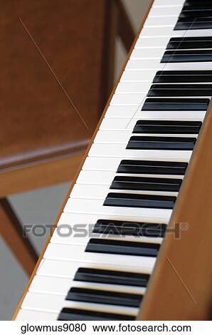 Stock Image - Piano keyboard, close-up. Fotosearch
