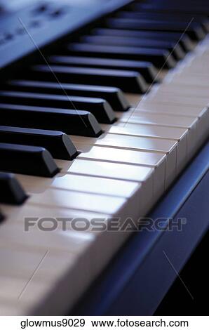 Piano keyboard, close-up View Large Photo Image Stock Photo - Piano keyboard, close-up. Fotosearch