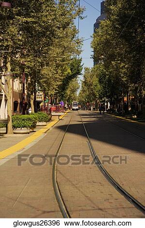 Railroad track on a road View Large Photo Image Stock Photograph - Railroad track on a road. Fotosearch