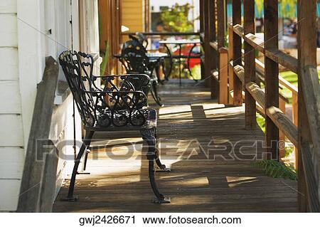 Side profile of a bench on a porch, Old Town San Diego, California, USA View Large Photo Image Stock Image - Side profile of a bench on a porch, Old Town San Diego, California, USA. Fotosearch