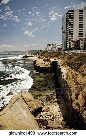 Side profile of a building on a waterfront, La Jolla, San Diego, California, USA View Large Photo Image Stock Photo - Side profile of a building on a waterfront, La Jolla, San Diego, California, USA. Fotosearch