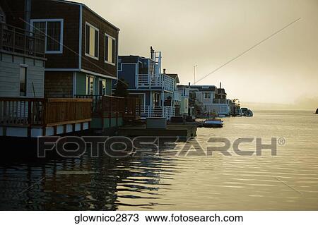 Side profile of boathouses, Sausalito, California, USA View Large Photo Image Stock Image - Side profile of boathouses, Sausalito, California, USA. Fotosearch