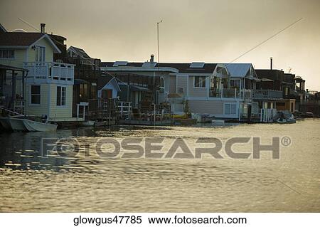 Side profile of boathouses, Sausalito, California, USA View Large Photo Image Stock Photography - Side profile of boathouses, Sausalito, California, USA. Fotosearch