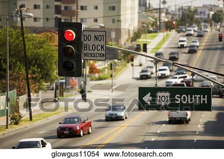 Traffic light over a road, Hollywood, Los Angeles, California, USA View Large Photo Image Picture - Traffic light over a road, Hollywood, Los Angeles, California, USA. Fotosearch
