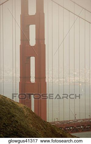Traffic moving on a bridge, Golden Gate Bridge, San Francisco, California, USA View Large Photo Image Stock Photo - Traffic moving on a bridge, Golden Gate Bridge, San Francisco, California, USA. Fotosearch