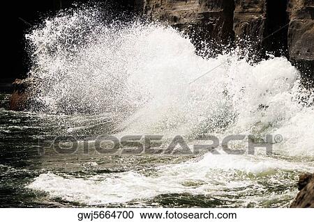 Waves crashing against a rock, La Jolla reefs, San Diego Bay, California, USA View Large Photo Image Stock Image - Waves crashing against a rock, La Jolla reefs, San Diego Bay, California, USA. Fotosearch