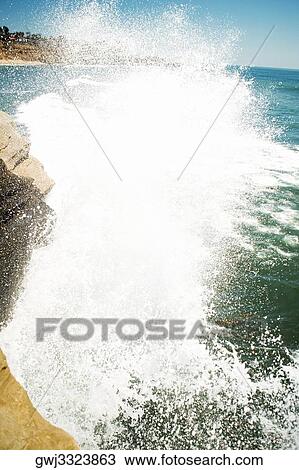 Waves crashing on a rock formation, Coronado Reefs, San Diego, California, USA View Large Photo Image Stock Image - Waves crashing on a rock formation, Coronado Reefs, San Diego, California, USA. Fotosearch